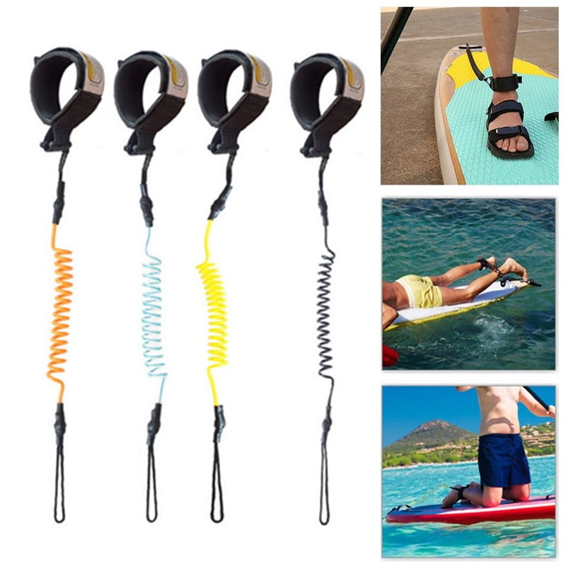 5FT 7mm Coiled Surfboard Surfing Stand Up Paddle Board Leash SUP Leg Rope 