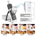 thumbnail image 5 of SupMaKin Professional Adjustable Vegetable Slicer - Stainless Steel Mandoline with 0.1-8mm Precision, Easy to Clean & Safe Kitchen Slicer for Efficient Food Prep, 5 of 8