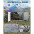thumbnail image 6 of 12x20 FT Metal Carport, Enclosed Car Port with Reinforced Frame and Steel Roof for All-Weather Use, Metal Garage Shed for Full-Sized Pickup Trucks, 6 of 7