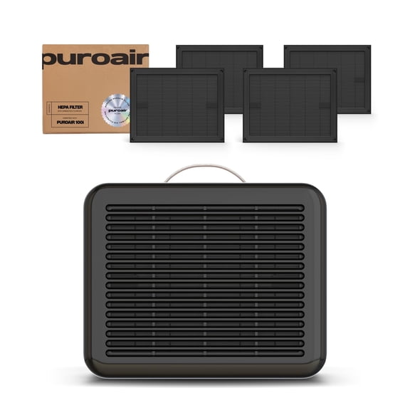 PuroAir 100i HEPA Air Purifier and 4 HEPA Air Filters - Covers Up To 550 sq ft