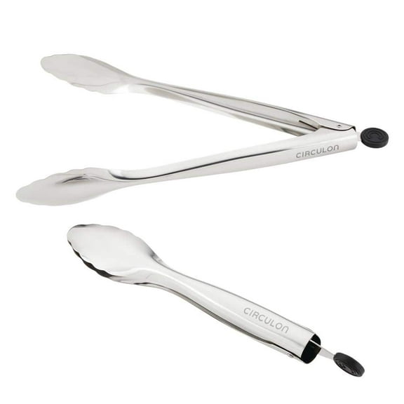 Circulon Stainless Steel Kitchen Tongs Set, 2-Piece, Stainless Steel