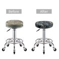 thumbnail image 3 of Paisley Pattern No.9067 Round Bar Stool Seat Covers, Elastic Round Chair Cover Stool Seat Slipcover Bar Stool Cushions Round Pad for 12-14 inch, 3 of 5
