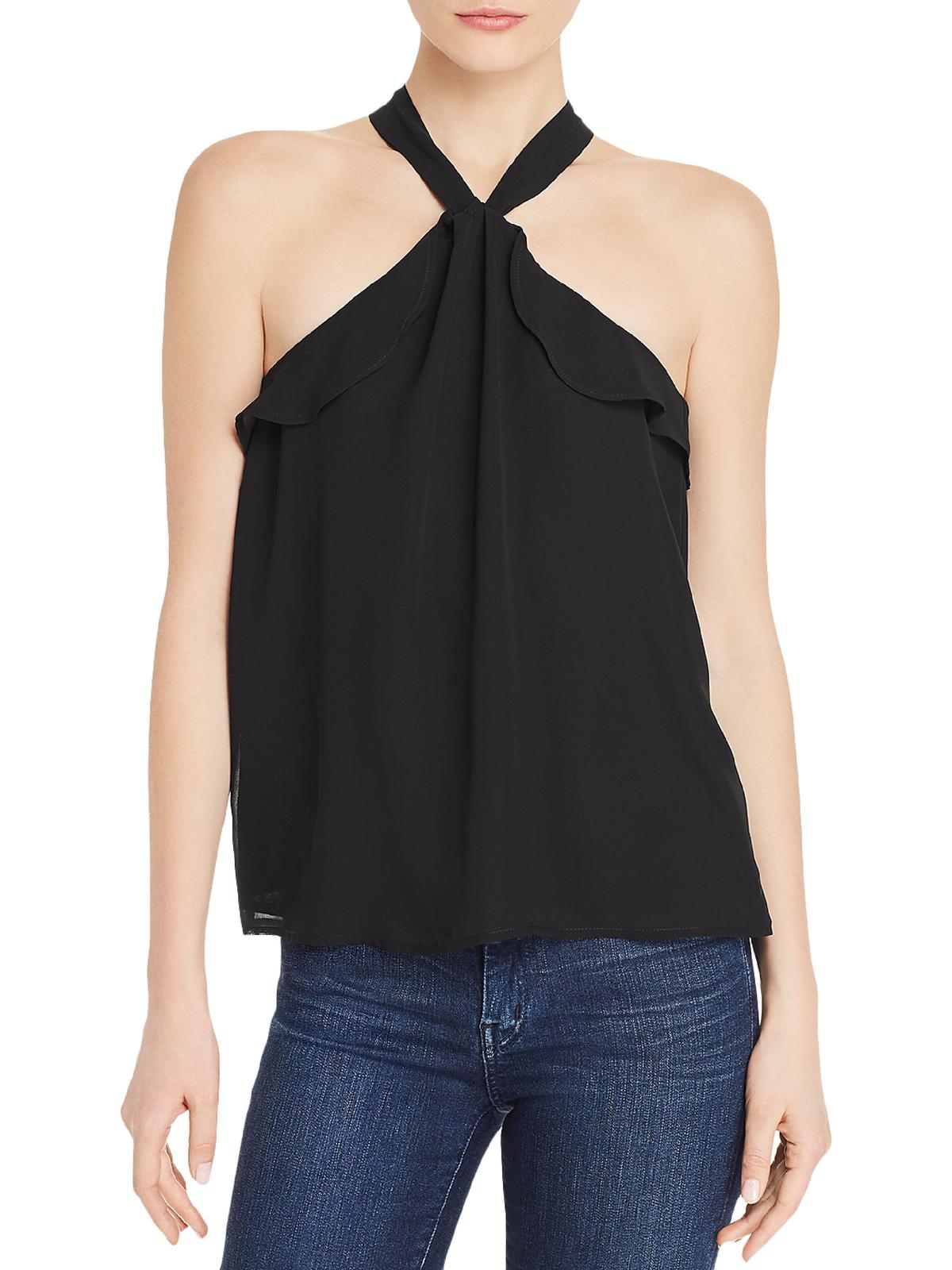 Aqua Womens Ruffled Sleeveless Halter Top - Walmart.com