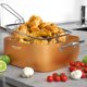 thumbnail image 4 of Juego de sartenes cuadradas cerámica antiadherente 11 pulgadas con tapa vidrio cesta freír acero inoxidable estante vapor compatible inducción apto ho, 4 of 7