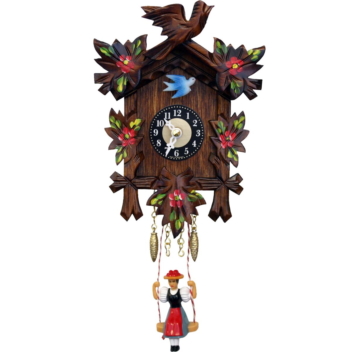6.75" Engstler BatteryOperated Mini Cuckoo Wall Clock with Music and