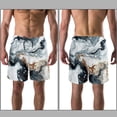 thumbnail image 3 of luoweisi Men's Beach Shorts Quick Dry Swim Trunks with Mesh Lining Marble Texture L, 3 of 5