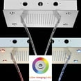 thumbnail image 4 of Ceiling Mounted Rainfall Waterfall Shower Head color changing led Brushed Nickel, 4 of 16