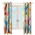 thumbnail image 3 of Watercolor Bird Window Curtain Panels Grommet Blackout Curtains Blackout Curtains for Living Room, 3 of 7