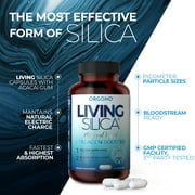 Orgono Living Silica Collagen Booster Capsules | Ultra High Absorption | Supports Healthy Collagen and Elastin Production for Joint & Bone Support, Glowing Skin, Strong Hair & Nails (120 Count)
