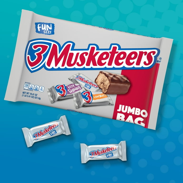 3 Musketeers Fun Size Milk Chocolate Candy Bars - 18.41 oz 3 Musketeers Fun Size Milk Chocolate Candy Bars - 18.41 oz