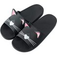 thumbnail image 1 of Zapatillas de casa para mujer, sandalias antideslizantes para la ducha y el baño, para verano, para playa y piscina, para niñas, color negro, 1 of 5