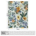 thumbnail image 4 of BCIIG Blue Yellow Flower Floral Blanket, Soft Blankets Flannel Bed Throw Cozy Lightweight Plush Gifts for Women Girls Sofa Couch Bedroom Living Rooms Warm All Season, Home Decor, Small  White, 4 of 6