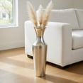 thumbnail image 5 of HOSLEY 18" Tall Slim Silver Metal Floor Vase, Decorative Home Decor, 5 of 9