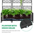 thumbnail image 4 of Slsy Jardinera Elevada de 160 cm con Enrejado y Ruedas, Huerto Vertical con Macetero para Plantas Trepadoras, Flores y Hierbas, Ideal para Jardín y Patio, 4 of 9