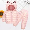 thumbnail image 2 of Coerni Baby Boys Girls Two Piece Snowsuit,Toddler Winter Windproof Hooded Warm Outwear Jacket with Ski Bib Pants Set, 2 of 9