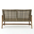 thumbnail image 6 of Santos Outdoor Wood and Wicker Loveseat, Natural Finish with Gray Wicker, 6 of 8
