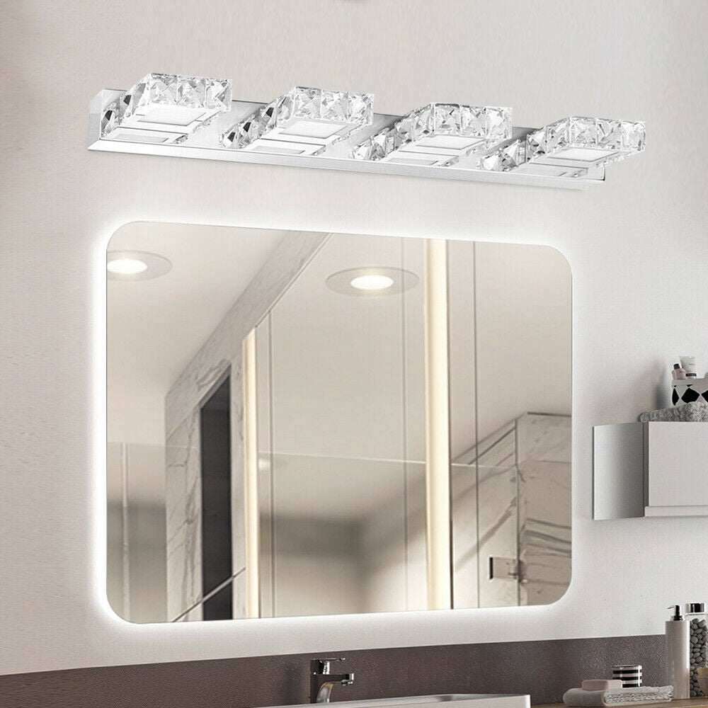 Wuzstar Modern Bathroom LED Crystal Mirror Light Toilet Wall Lamp Front Mirror LED Vanity Light Fixture