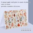 thumbnail image 3 of Yayeee Toggle Light Switch Wall Plate 2-Gang 4.56"x4.48" Decorative Outlet Cover, Autumn Leaves, 3 of 7
