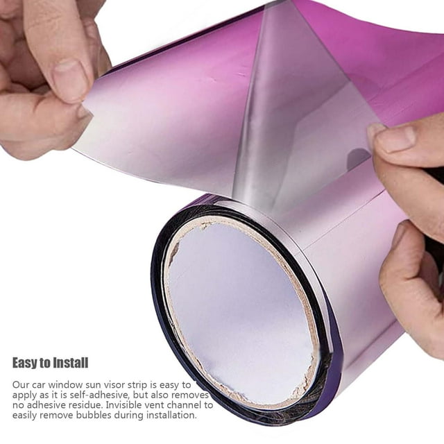 Car Windshield Sun Shade 20 cm x 150 cm Self-Adhesive PVC Film for Automobile Front Window