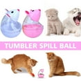 thumbnail image 4 of Plastic Cat Food Dispenser Toy in Mouse Shape with Tumbler Design for Indoor Cats, 4 of 9