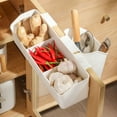 thumbnail image 7 of White ABS Plastic Hanging Organizer Basket | Wall Mounted Storage for Kitchen & Bathroom | 3 Size Options (7", 10", 13.5") | Holds Garlic, Ginger & Small Items | Easy Install on Doors Under 2cm, 7 of 7