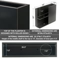 thumbnail image 3 of Metal Planter for Outdoor Plants 38Lx10Wx30H inches Tall Divider Planter Box 48.8lb Black, 3 of 7