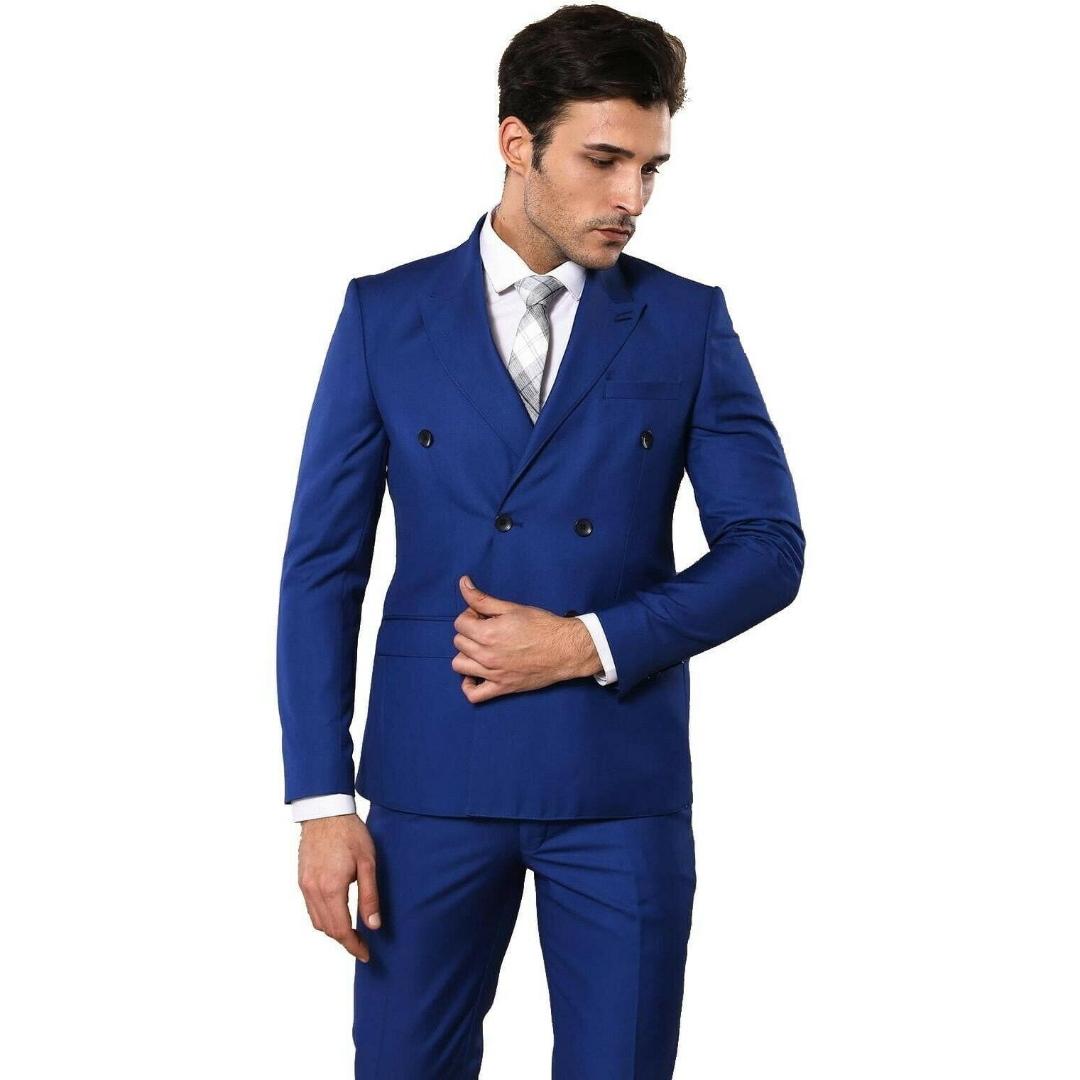mens skinny double breasted suit