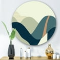 thumbnail image 1 of Designart - Abstract Geometric Landscape With Hills - Modern Metal Circle Wall Art, 1 of 5