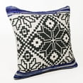 thumbnail image 3 of Laddha Home Designs Handwoven Tribal Geometric Throw Pillow Cover - 20" - Blue and Gray, 3 of 9