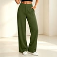 thumbnail image 3 of Bloomae Wide Leg Dress Pants Women Stretchy Pull on Work Slacks Elastic High Waisted Business Casual Trousers with Pockets, 3 of 6