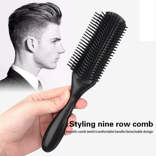 High-Temperature Rib Comb for Curly Hair Styling Salon Use Detangling Massage Tool with Nine Teeth