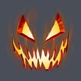 thumbnail image 2 of Women's Lost Gods Evil Pumpkin Face Racerback Tank Top Navy Blue Heather X Small, 2 of 4