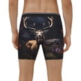 thumbnail image 4 of Salouo Regal Stag In Forest Pattern Men's Boxer Briefs, Soft & Breathable Underwear Elastic Waistband Briefs for Men,1-Pack, 4 of 7
