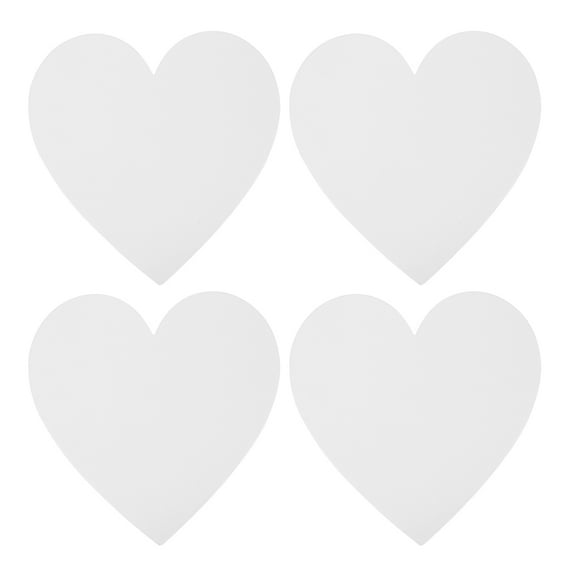 OULII 4 Pcs Painting Canvas Boards Small Heart Shape Canvas Boards Panel Blank Artist Canvas Boards For Kids Art Acrylic Oil Painting Watercolor