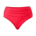 thumbnail image 5 of Product Classification Swim Pants 2 Women Plus Size High Waist Bikini Bottoms for Beach Ruched Full Coverage Swimsuit Bottom with High Cut Design Suitable for Yoga and Swim, 5 of 5