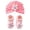 Pink, variant on Adorable Baby Wheat Print Hat And Socks For Infant Cute Floral Baby Hat And Sock 2 Piece Infant For 0 3 Years Toddler Hat,White