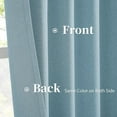 thumbnail image 4 of LKYUHGS-Full Blackout Linen Curtains 72 Inch Drop 2 Panels, Heat and Full Light Blocking Thermal Insulated Drapes for Bedroom Back Tab Rod Pocket Hook Belt(Dusty Blue,50 Inch Wide Each Panel), 4 of 4