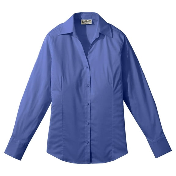 Women's Long Sleeve V-Neck Tailored Stretch Blouse