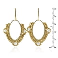 thumbnail image 3 of Oval Chandelier Beads and White Pearl Brass Dangle Earrings, 3 of 4