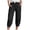 Black, variant on felwors Capris Pants for Women Stretchy Elastic Waist Pocket Shorts Quick Dry Lightweight Casual Athletic Lounge Trousers (Light Green, XL)