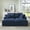 Blue, variant on Compressible double chaise lounge with cupholders - No Assembly Required, Fluffy Modern Sleeper Loveseat for Indoor Living Room Bedroom Reading