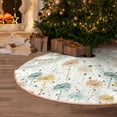 thumbnail image 5 of Daiia Dandelion Drawing Merry Christmas Tree Skirt , Xmas Large Lace-up Tree Skirt, Santa Snowflakes Rustic Home Decorations New Year Party Farmhouse Decor-48", 5 of 6