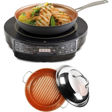 Nuwave Pic Gold Precision Induction Cooktop W Fry Pan 11 Inch Bbq Nuwave Pic Gold Precision Induction Cooktop W Fry Pan 11 Inch Bbq Grill