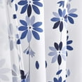 thumbnail image 3 of Alishomtll Modern Blue Flowers Light Filtering Window Curtains, 52 x 63 in (2 Panels), 3 of 7