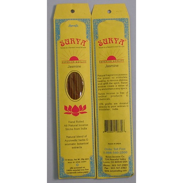 Jasmine Surya Superior Quality Incense 12 Sticks