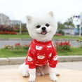 thumbnail image 3 of Dog Sweater for Small Dogs Cute Puppy Sweatshirt Color Vibrant Doggy Cold Weather Coats Cartoon Pattern Pet Clothes XS-XL, 3 of 6