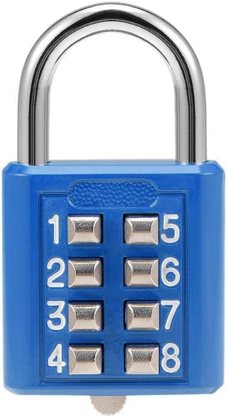 8Digit Combination Padlock Push Button Lock for Locker Blue