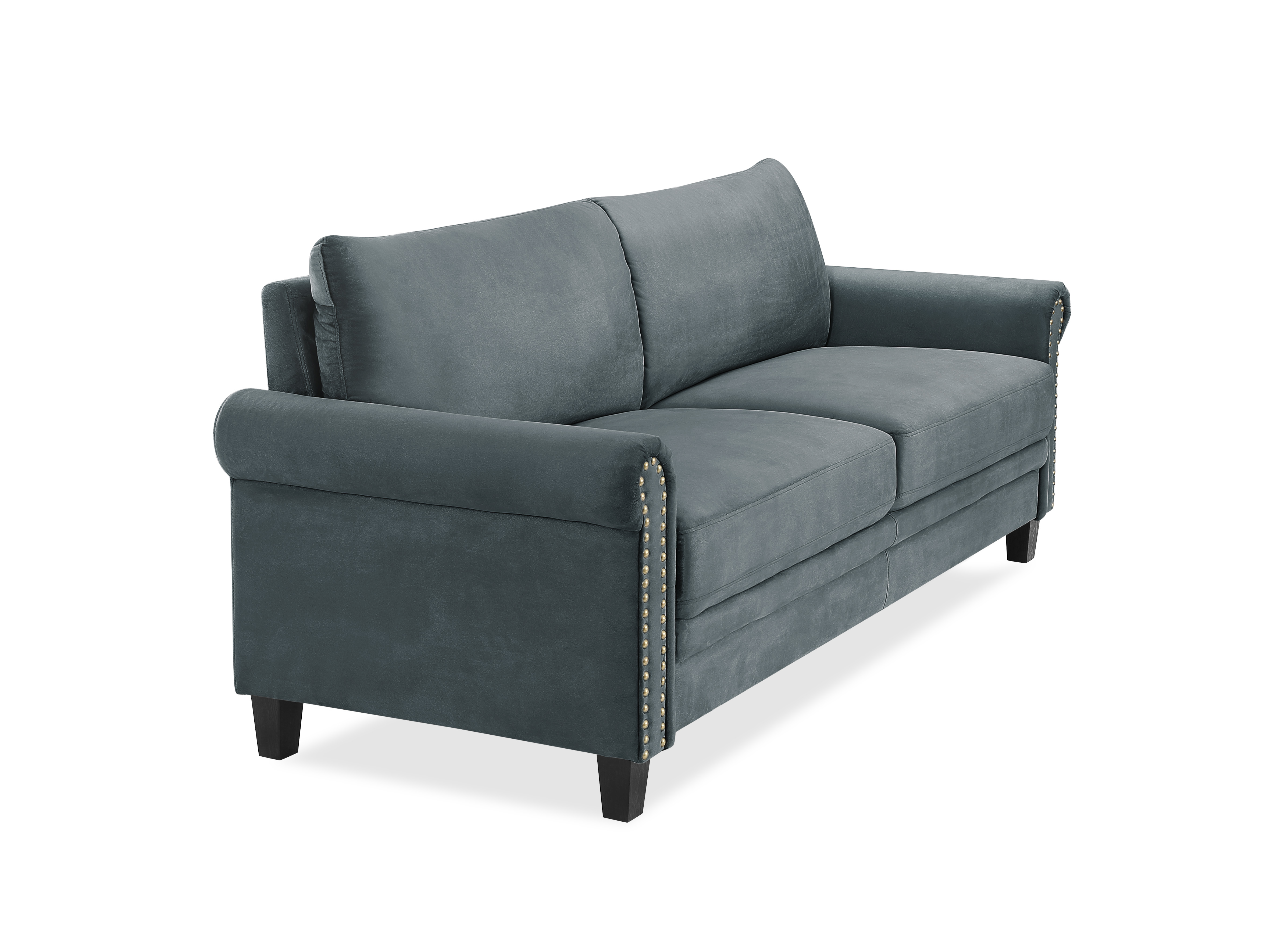 Lifestyle Solutions Fallon Rolled Arms Sofa, Gray Fabric - image 3 of 9
