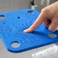 thumbnail image 4 of Shower Cushion for Shower Bench Padded Shower Chair 11 x 8.3in Cushion Paste Fixed Keep Perforation Design Portable Shower Stool Cushion for Elderly, Disabled, Handicap and Injured, 4 of 6