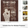 thumbnail image 2 of LHSHID Dad Gifts from Daughter Gifts for Dad from Daughter Blankets Birthday Gifts for Dad from Daughter Best Presents for Dad Father from Daughter Dads Birthday Gifts Ideas 30"x40", 2 of 9